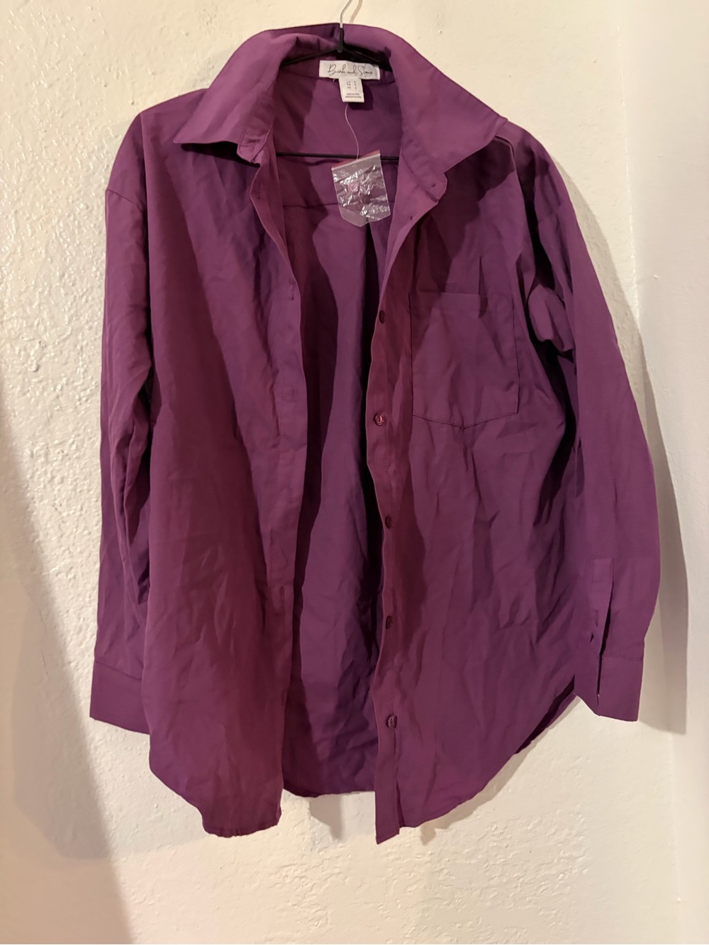 Purple Button-Up Dress Shirt